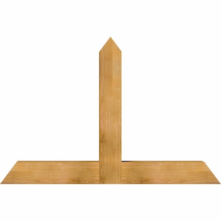 Ekena Millwork Portland Rough Sawn Timber Gable Bracket, Western Red Cedar, 60"W x 40"H x 6"D x 6"F, 16/12 Pitch GBW060X40X0606POR00RWR